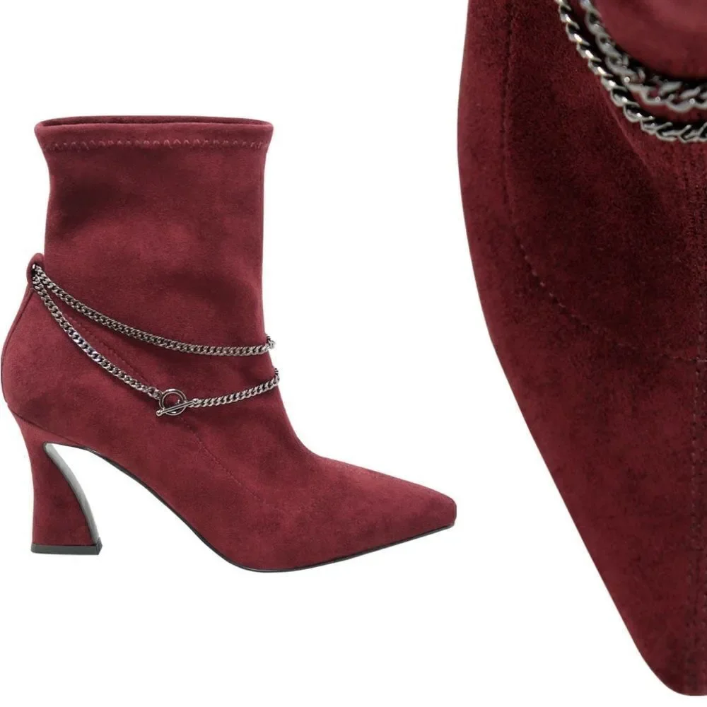 Chain Pointed Toe Bootie‎ - Picture 7 of 10